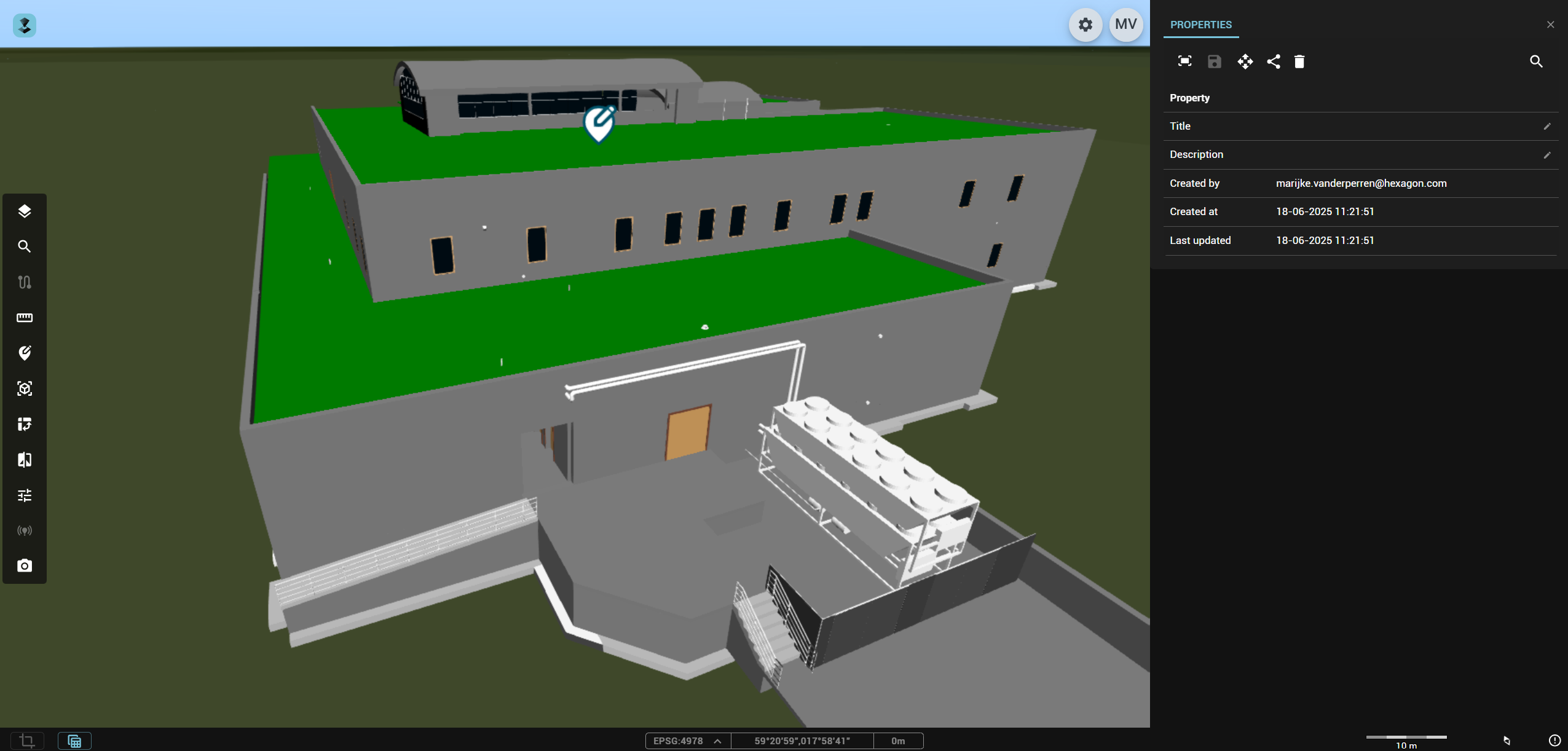 An annotation in HxGN Smart Sites