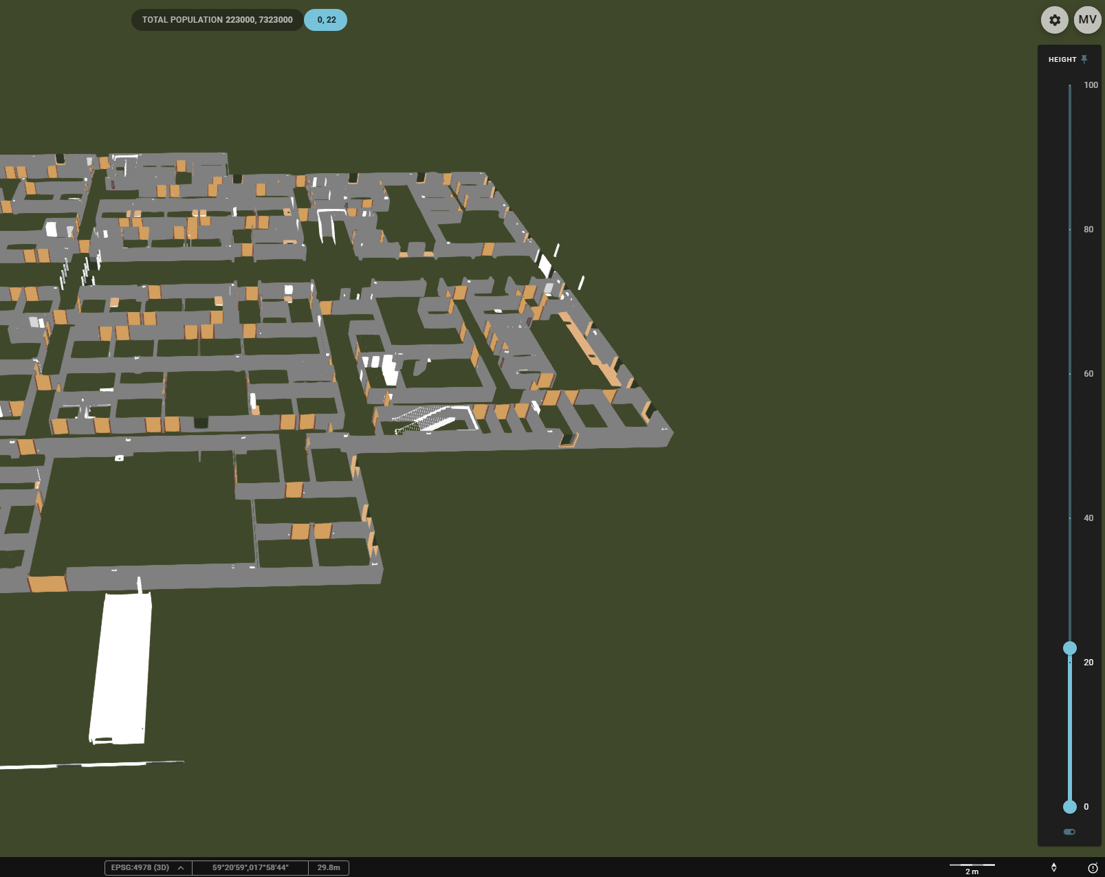 The global Height Filter in HxGN Smart Sites