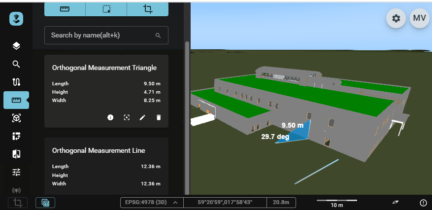 Orthogonal measurements in HxGN Smart Sites